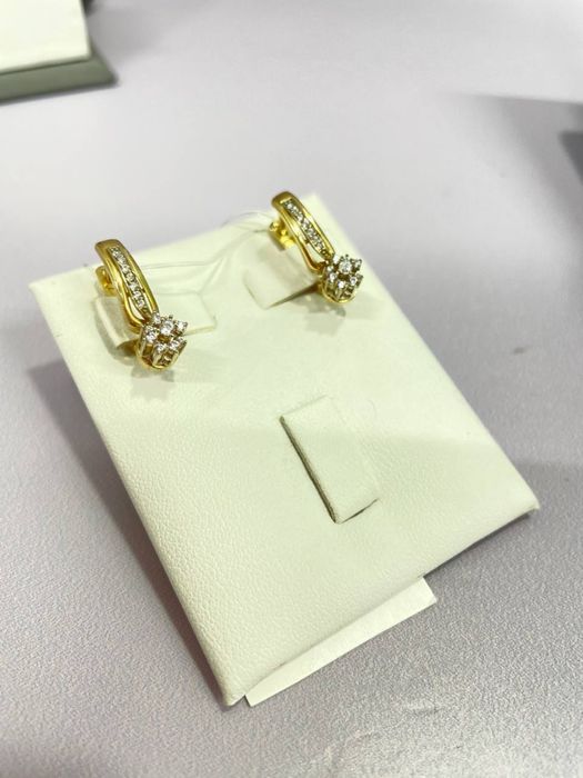 Золотые серьги СР12875