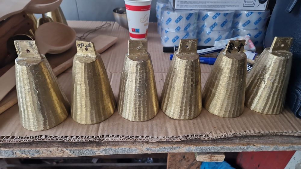 Clopote din alama 13 cm 6 bucăți