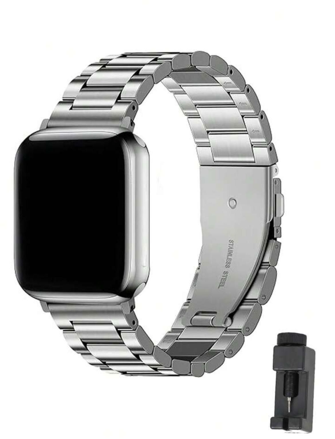 Apple Watch каишки (черна и сребърна) 42/44/45/49 мм