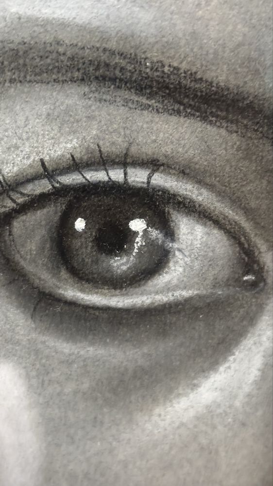 Tablou in Creion Portret Semnat-Deosebit-Dimen Mari 81x67-Detalii Bune