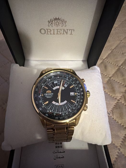 Ceas de mana auriu barbati Orient Multi Year Calendar