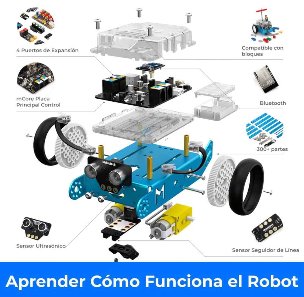 Robot Mbot Makeblock , Roz Albastru noi sigilate 6 buc