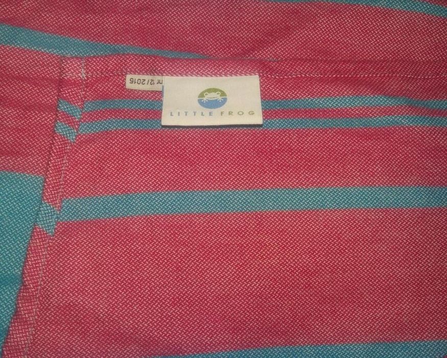 Sling reglabil cu inele 100% bumbac Little Frog Milky Charoit mărimea