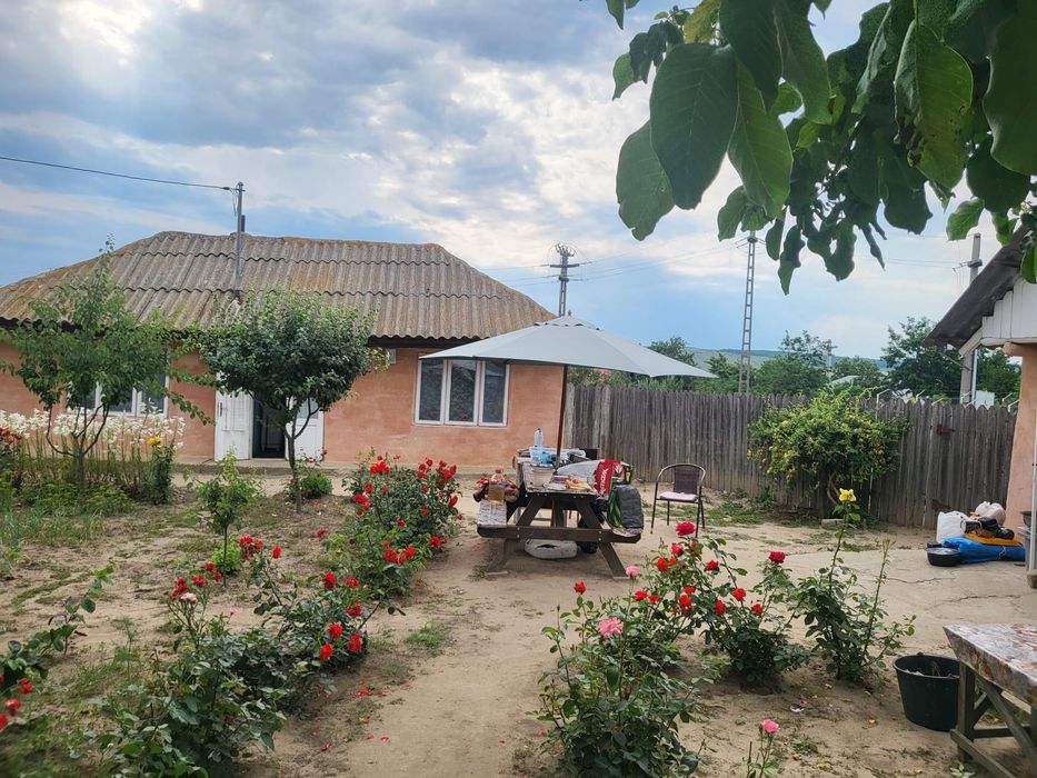Casa batraneasca si teren 1000mp de vanzare in Pogana