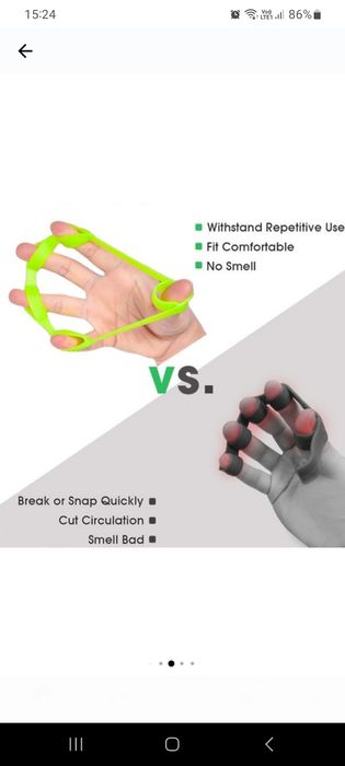 Set 2 bucati.Antrenor pentru  rezistenta degete,de silicon.Noi.Pret 20