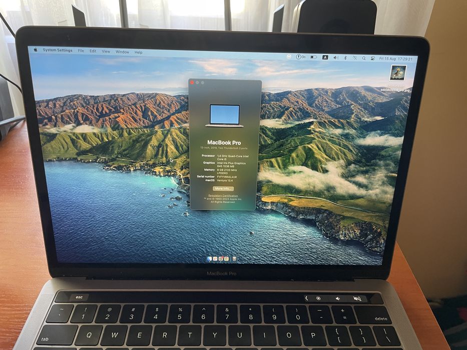 Apple MacBook Pro 13inch A2159 Touchbar 2019