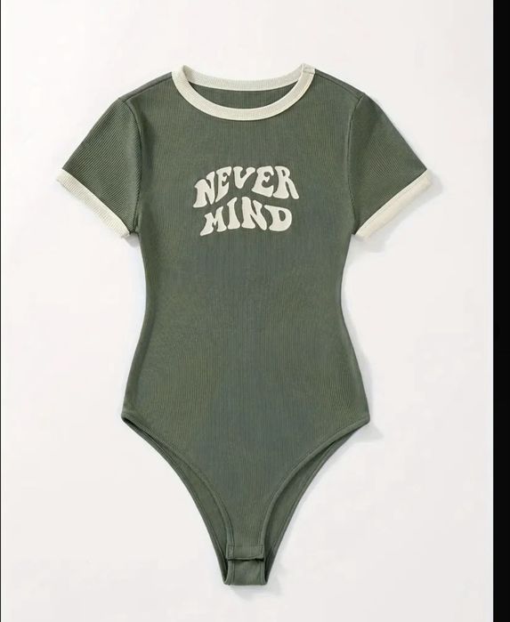 Стильное боди цвета хаки