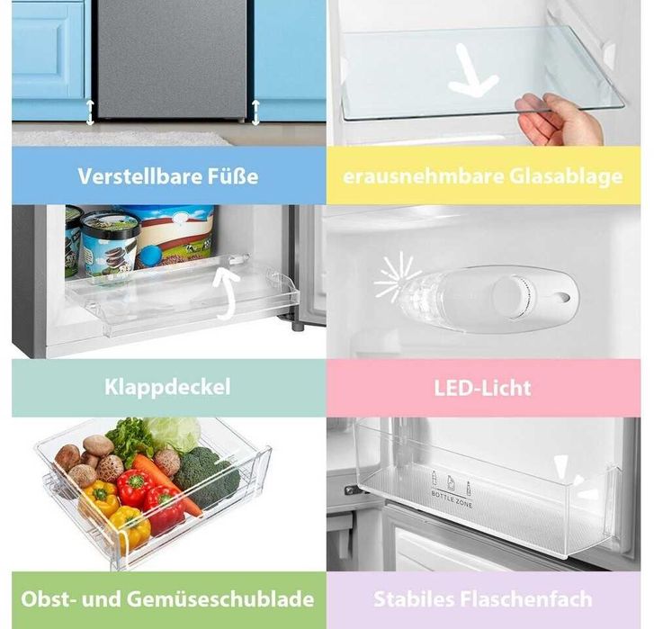 Хладилник с фризер COMFEE RCB169DS3 150см.