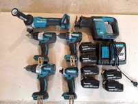Комплект MAKITA 18V от 6 машини + зарядно + батерии