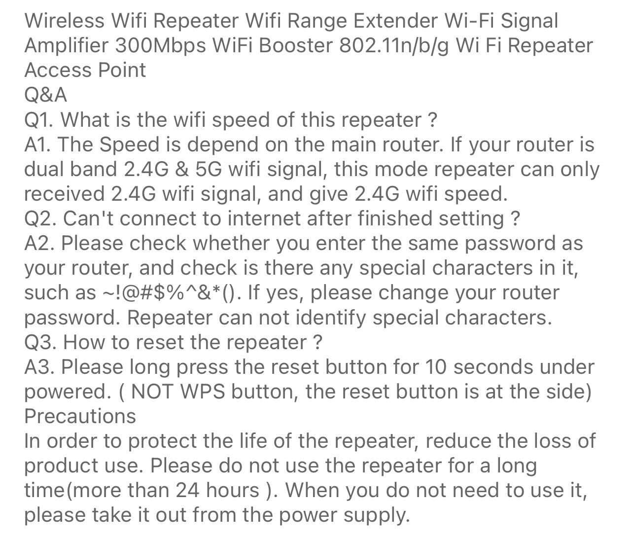 Wireless Wifi Repeater, Wifi Extender
