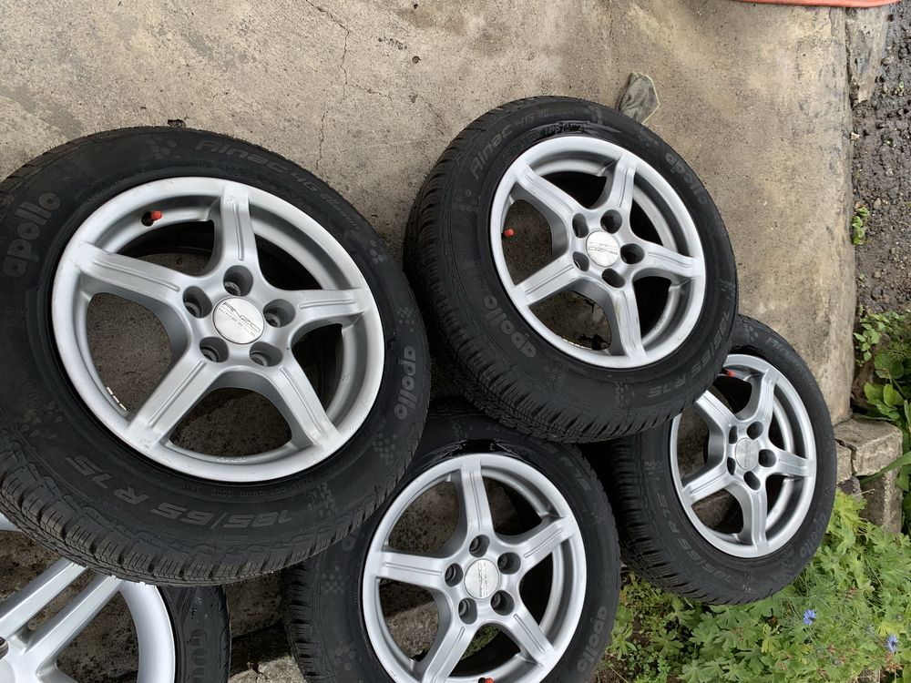 Чисто нови гуми M+S 185/65/15 и джанти 5х112 за VW, Audi, Skoda
