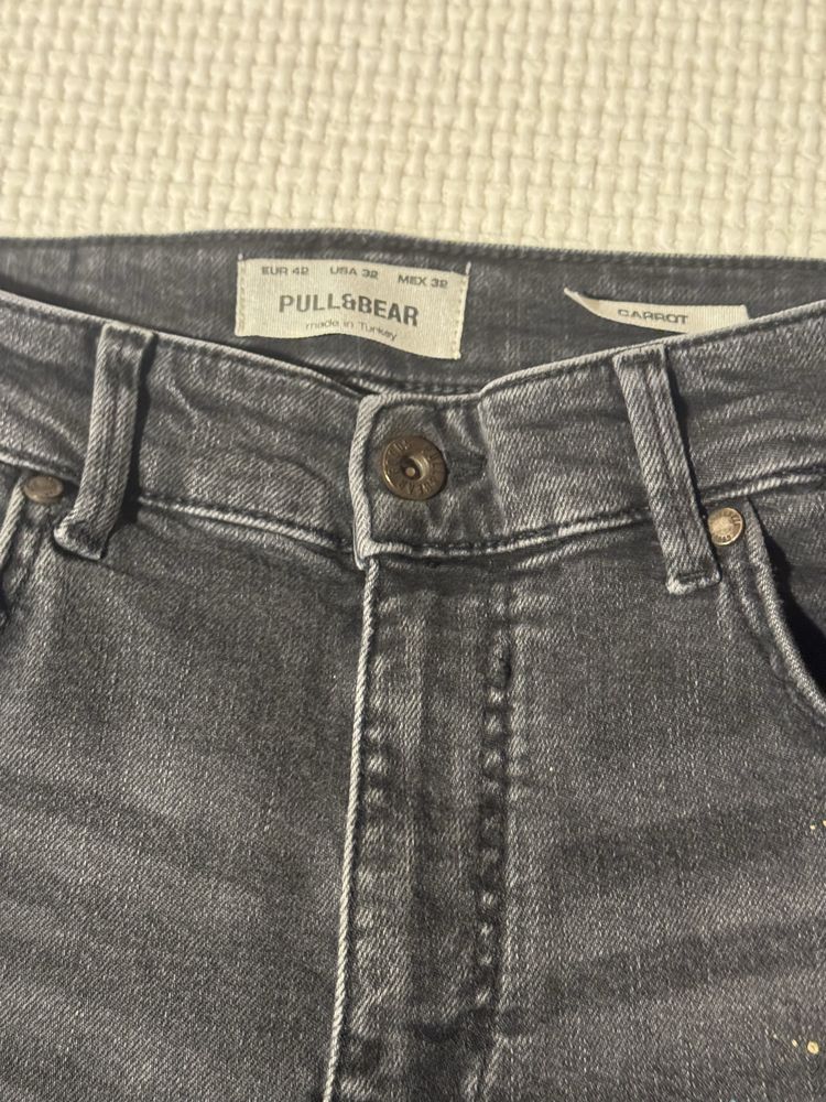 Blugi Bershka negri SLIM FIT