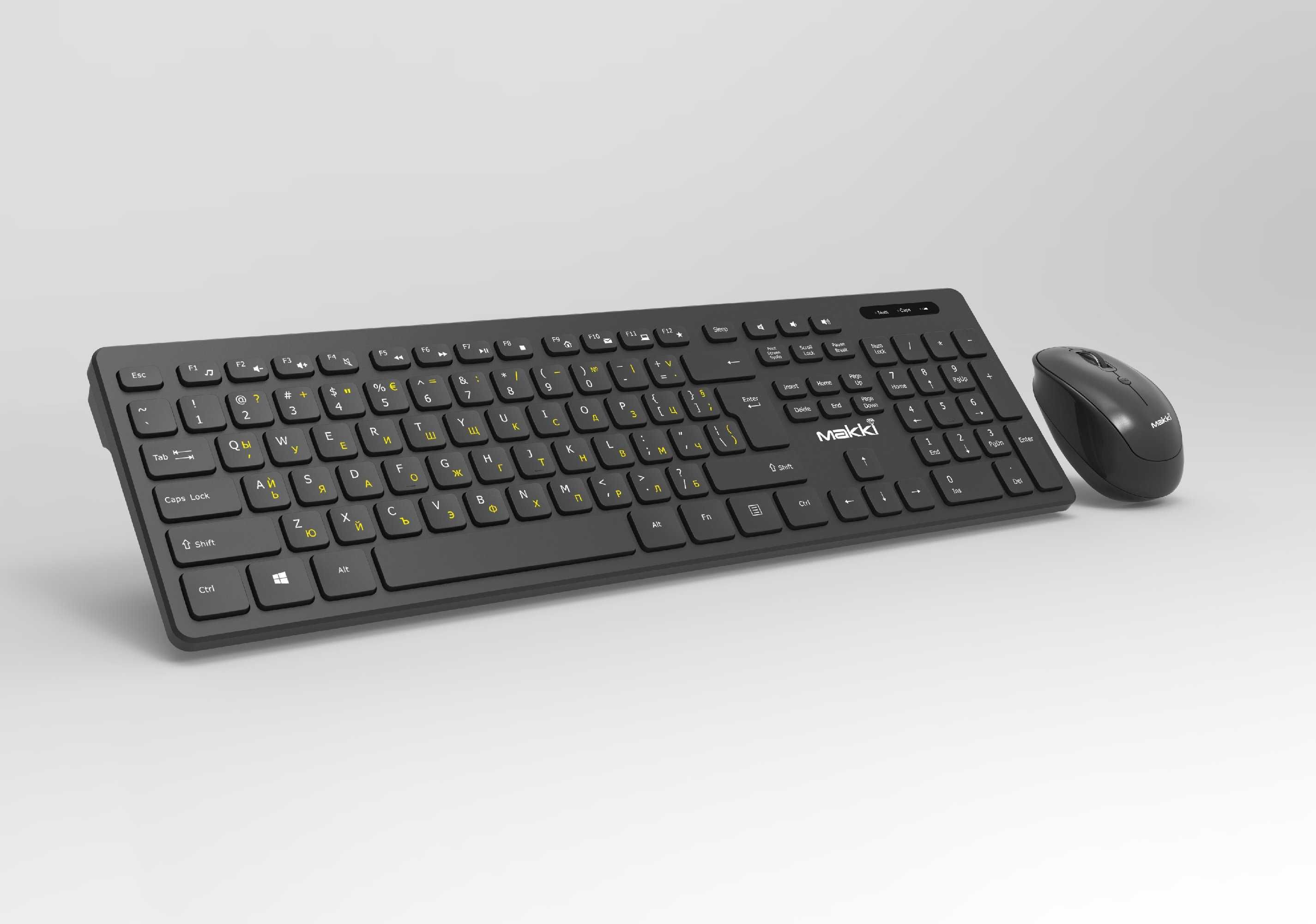 Makki БДС клавиатура и мишка 2.4G BG low-profile chocolate