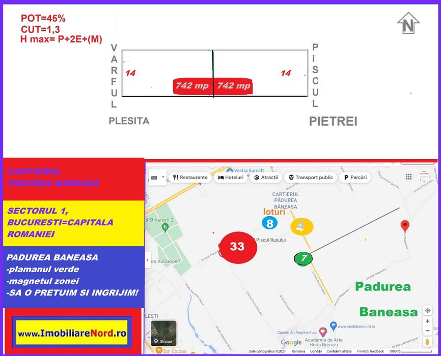 Teren Varful Plesita-Piscul Pietrei, Cartierul PADUREA BANEASA