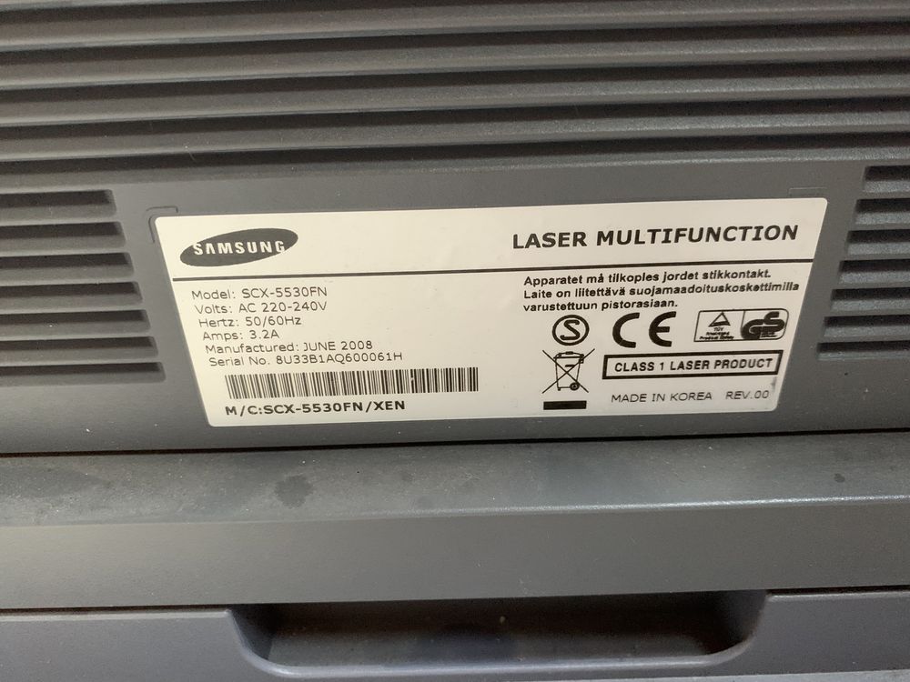 Multifunctional Samsung SCX 5530FN, duplex, rețea, fax, toner 8000 pag