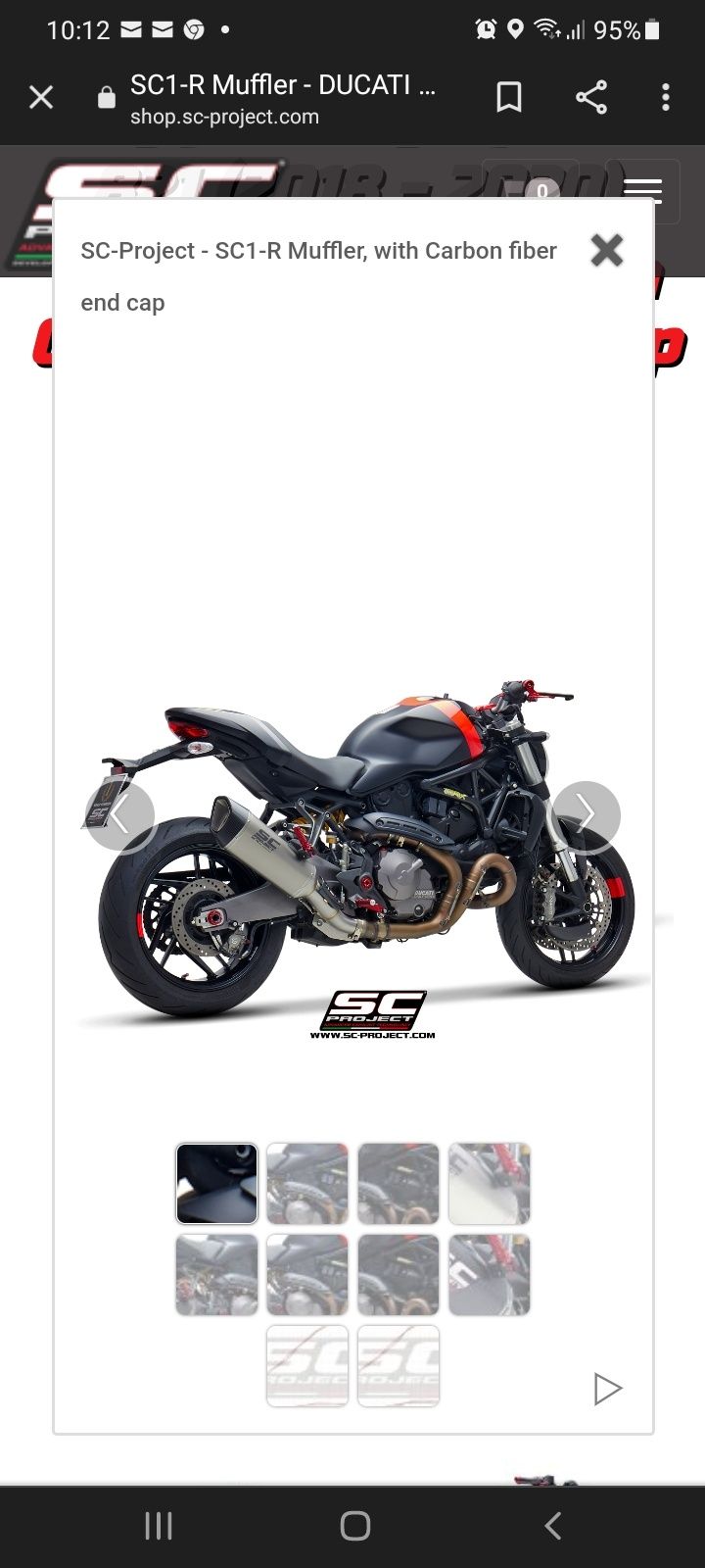 Toba evacuare sport Ducati Monster 821 SC Project SC1 R / piese