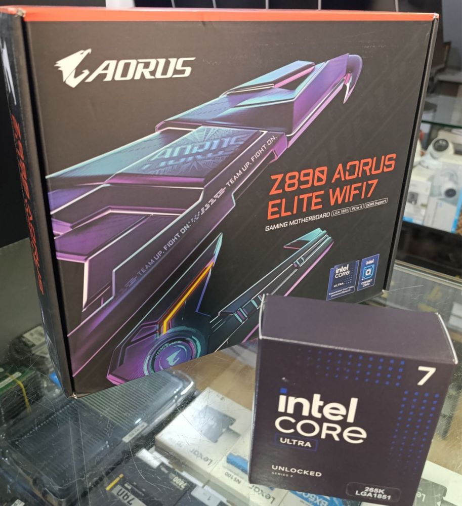 Plata Gigabyte Z890 Aurous Elite Wifi 7 + Ultra 7 265k yangi