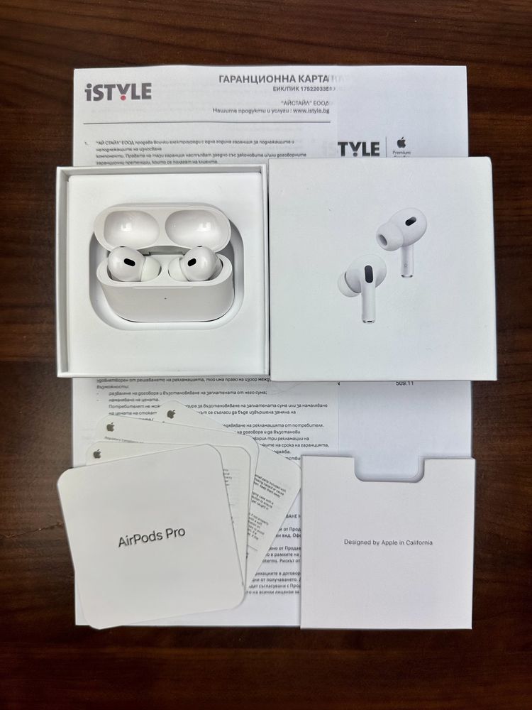 ВСИЧКИ ДОКУМЕНТИ Оригинални Airpods Pro 2 MagSafe в Гаранция Appleп