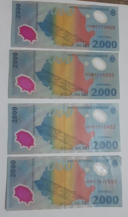 Vând bancnote 2000 lei ediție limitată 1999