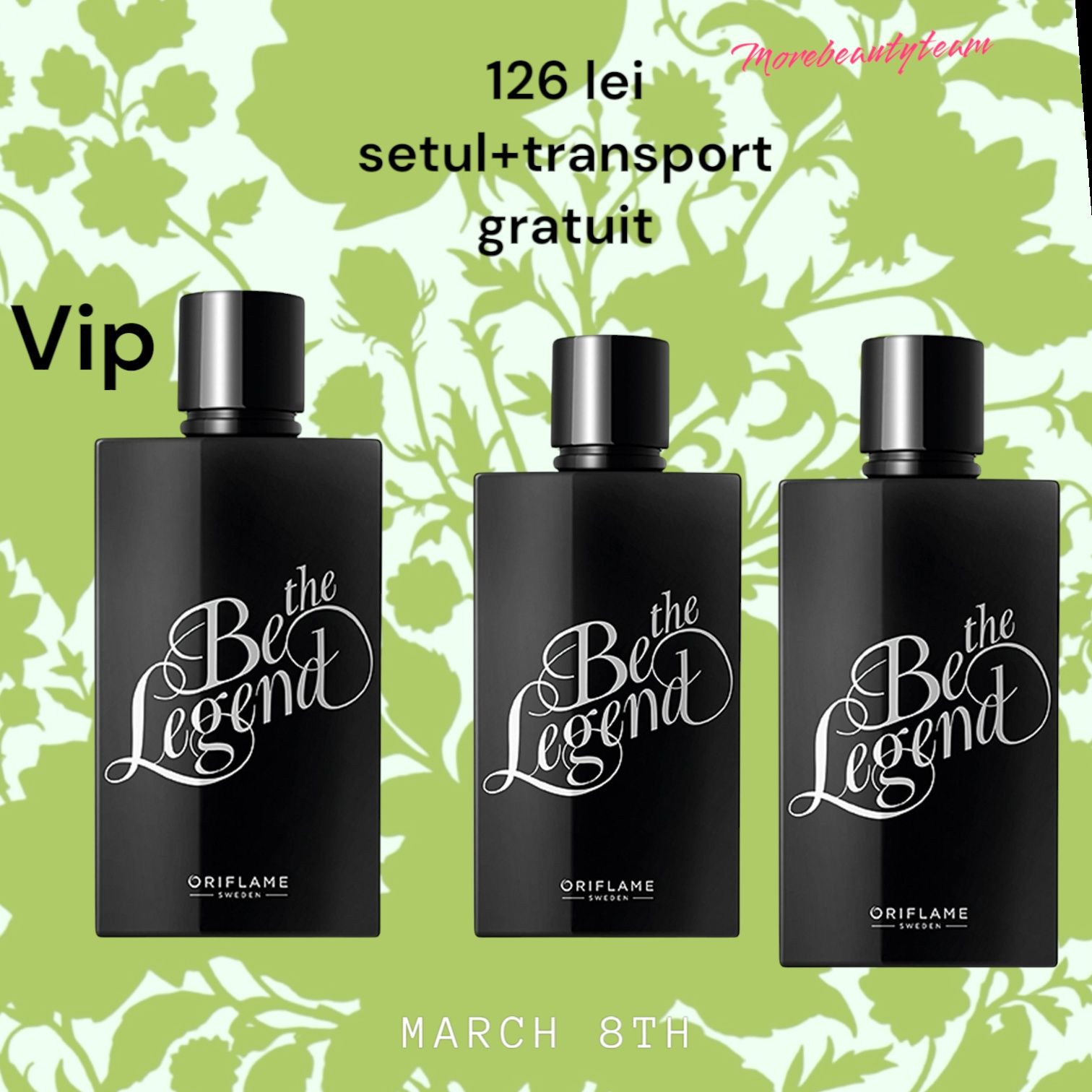 Transport gratuit &Be the legend Oriflame