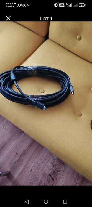 Кабел HDMI Hama 205010, 4k, Ethernet, 15 метра, Позлатен, Черен