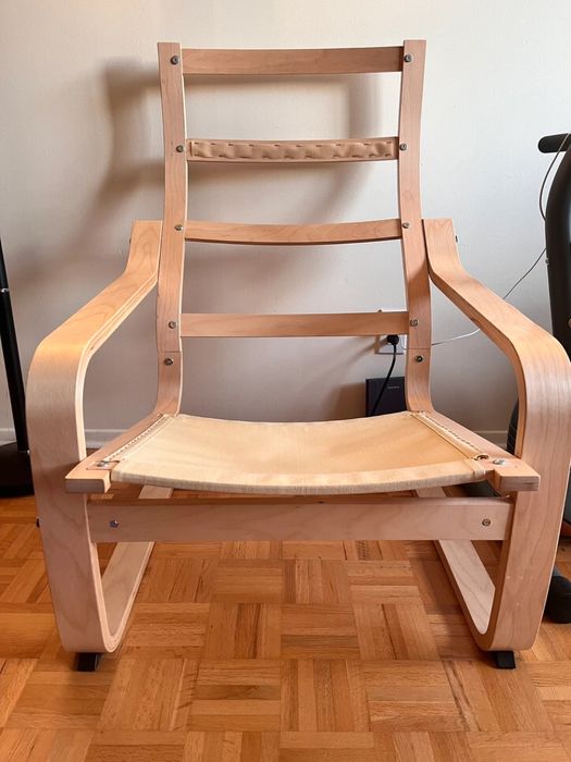 Balansoar ikea poang din furnir mesteacan cadru fotoliu ikea poang