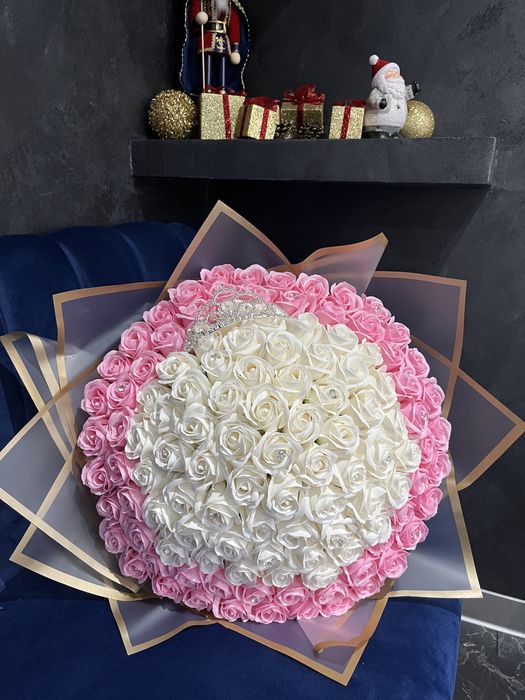 buchete trandafiri buchet personalizat cadou flori din sapun rosu roz