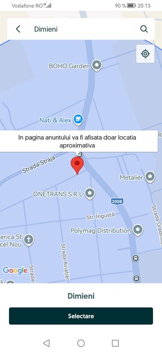 Teren intravilan 1.500 mp Tunari/Dimieni  aproape șosea principala
