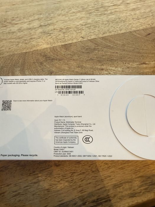 Apple Watch Series 11 Jet Black 46mm