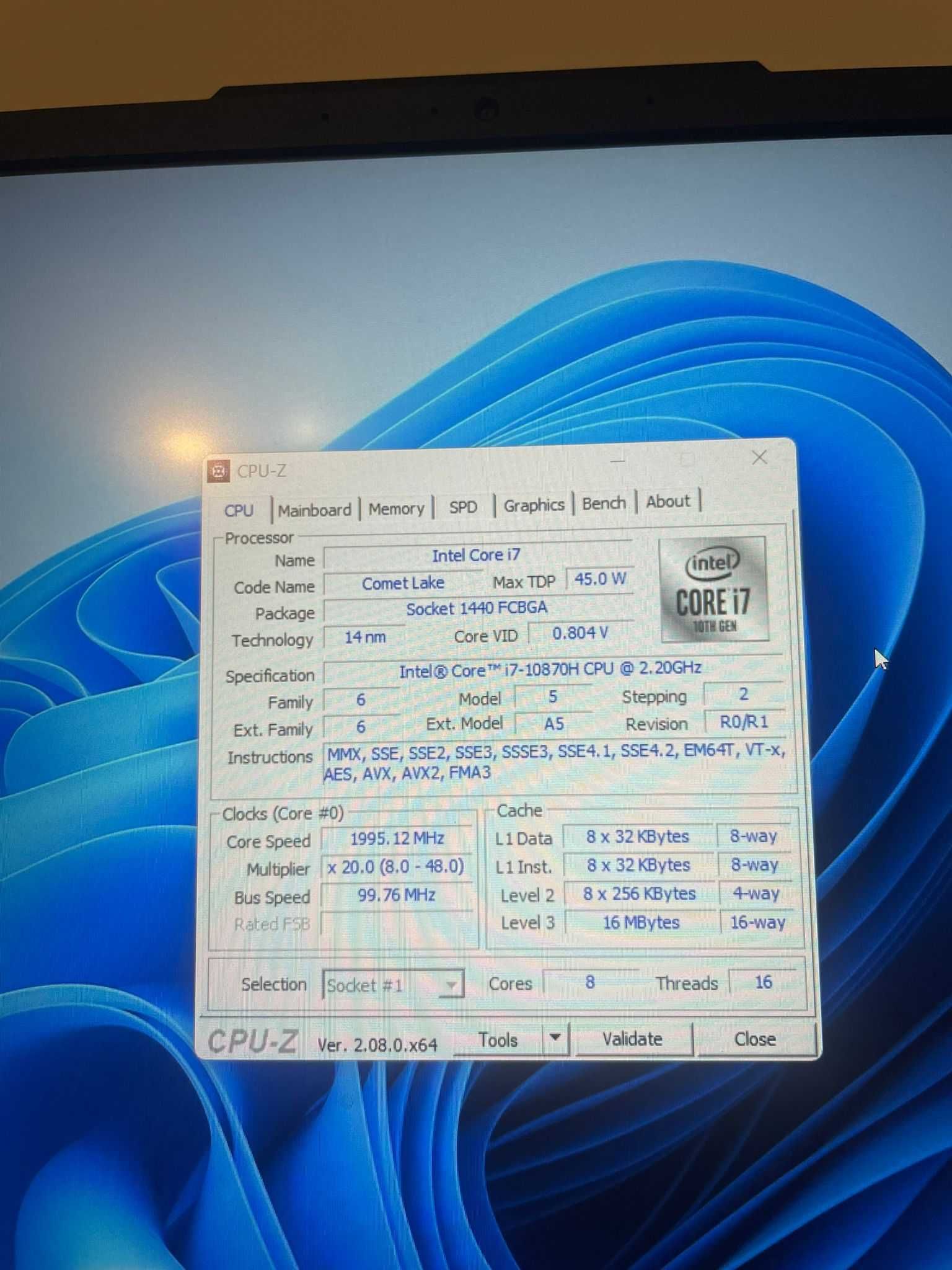 Laptop ASUS-i7 Comet Lake, 2,2GHz, 8GB RAM, NVIDIA GeForce GTX 1660 Ti