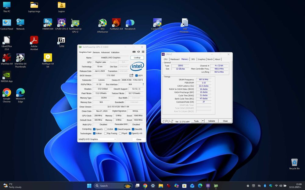 Лаптоп Lenovo Legion Pro 5 с i9-14900HX, 32 GB, RTX 4070, 240 Hz, 2 TB