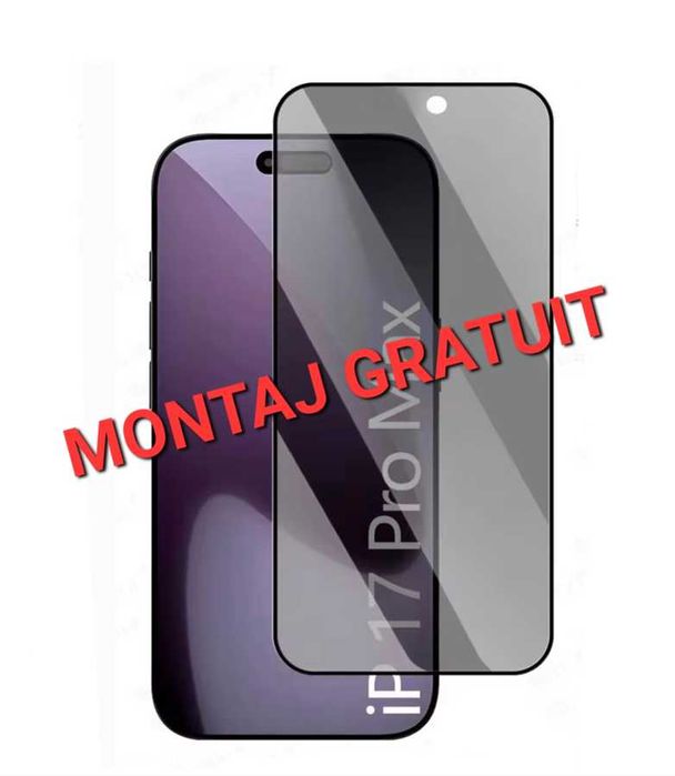 Folie Sticla Anti-Spy / Privacy iPhone 17 Air / 17 Pro Max