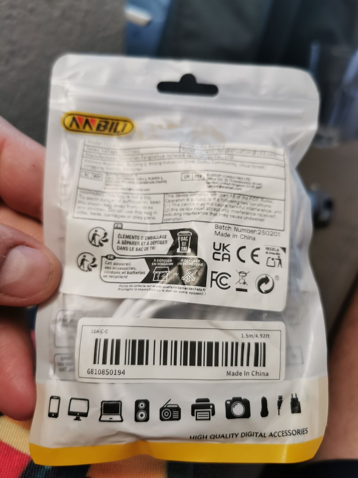 Cablu Usb C to Usb C nou 1.5 metrii