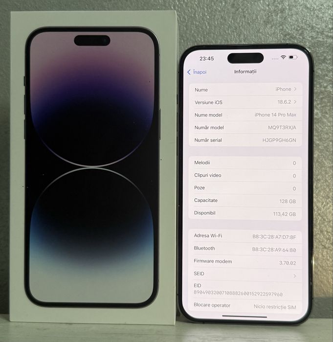 iPhone 14 pro max Pret 2600 lei fix