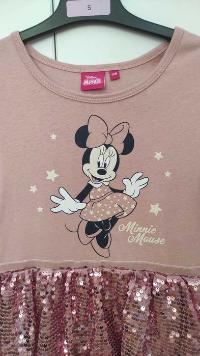 Rochie paiete Minnie Mouse, masura 128