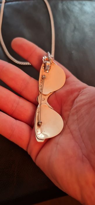 pandant ochelari argint