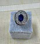 Inel Aur 18k cu Diamante 1.36CT, Safir 1.32CT