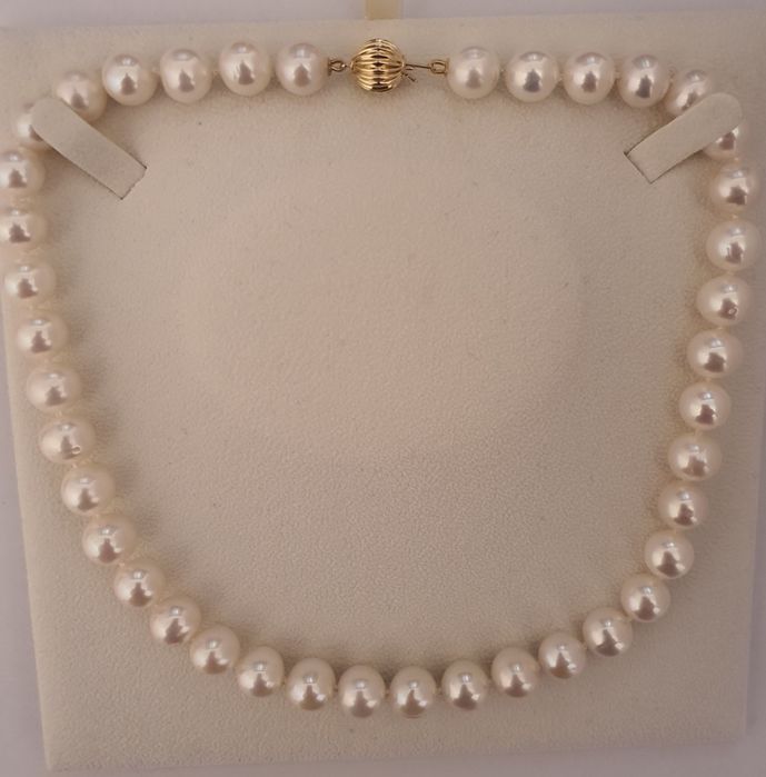colier luxos perle naturale edison 11.5mm si aur 14k
