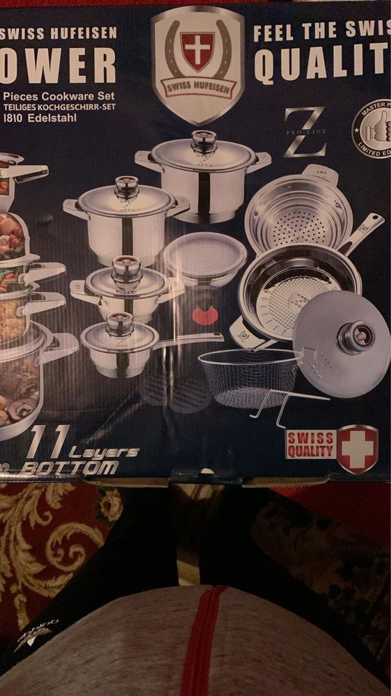 Set oale din inox 19 piese,fund 11 straturi