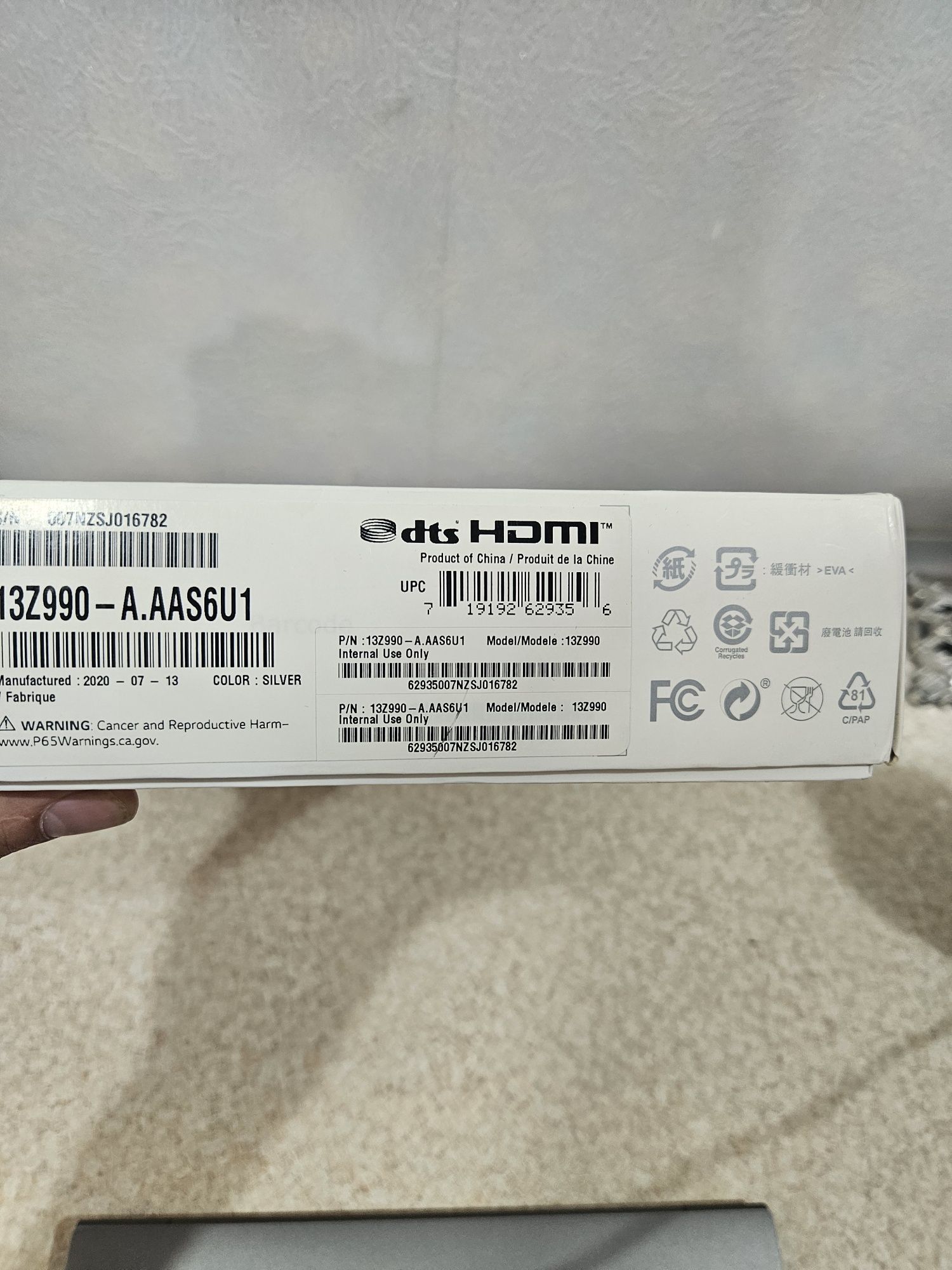 LG gram Noutbuk core i5 sensor