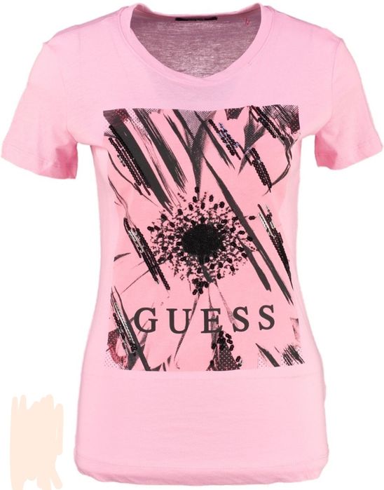 Бебешко розова тениска Guess