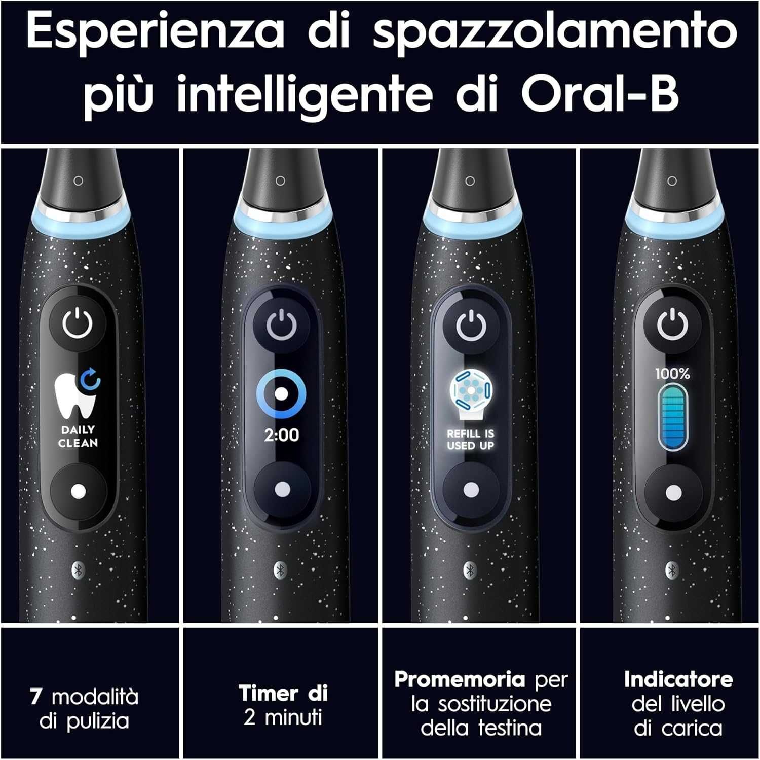 Електрическа четка за зъби, Oral-B iO Series 10 Cosmic, черна с калъф