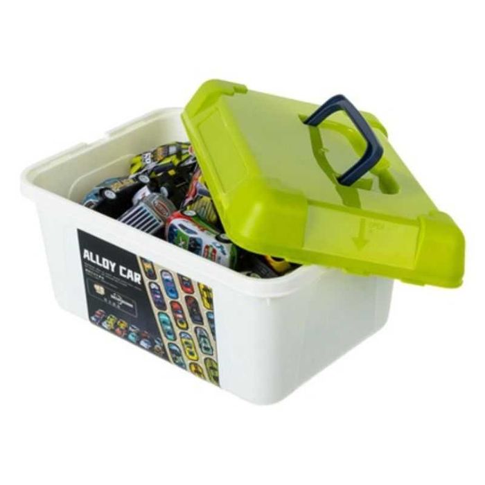 Комплект 50 бр състезателни колички, метални, в кутия