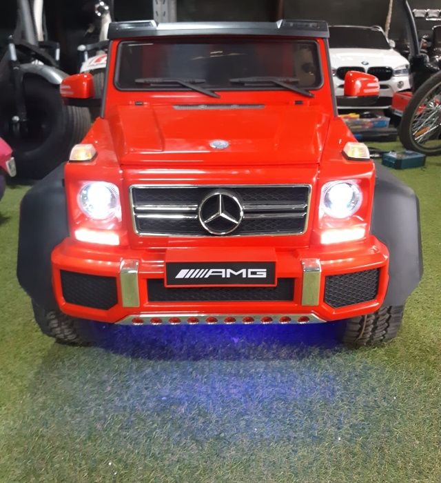 Masinuta electrica pentru copii Mercedes G63 6x6 cu Scaun Adult #RED