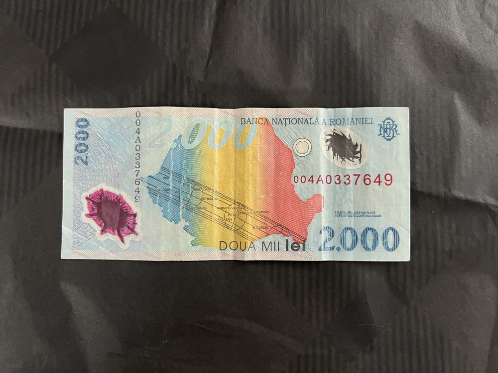 Banconta 2.000 lei „Eclipsa” (1999), Seria A, stare circulată