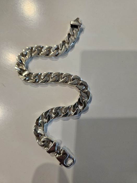 Сребърна гривна мъжка панцер