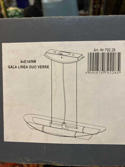 Vand lustra Paulmann Gala Linea Duo Verre Pendel, noua