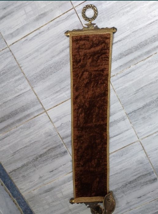 Goblen cu clopot bronz intrare Mască tribala abanos