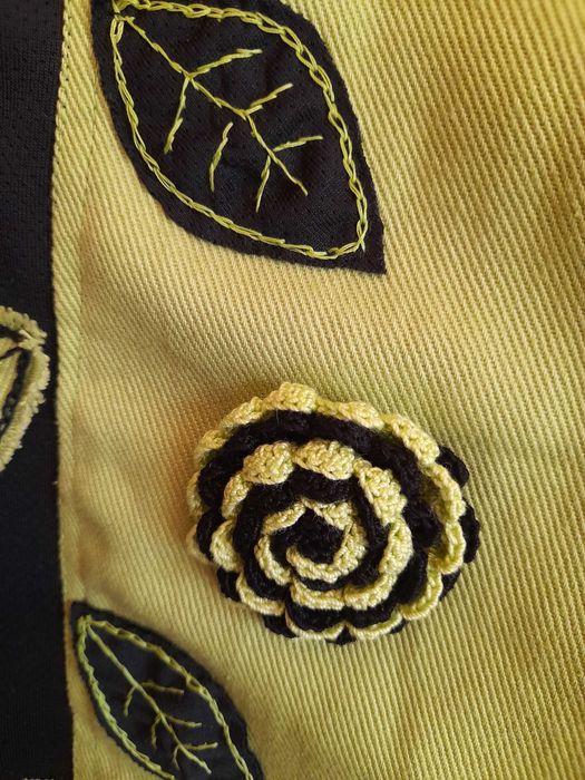 Vesta dama UNICAT, jeans verde iarba, Handmade si personalizata XL-XXL