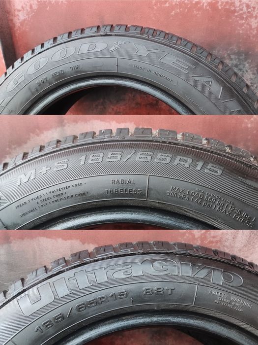 2бр. зимни гуми 185/65/15 GoodYear Ultra Grip 
dot21
6.9mm
Добро състо